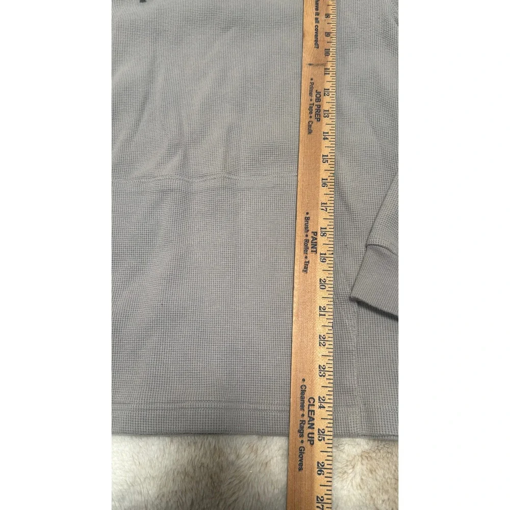 The North Face Waffle Knit Hoodie Mens M Gray Good Thermal Pullover 21x28